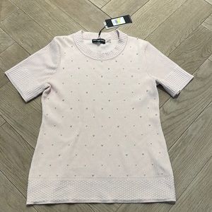 [NWT*] Karl Lagerfeld Embellished light pink top
